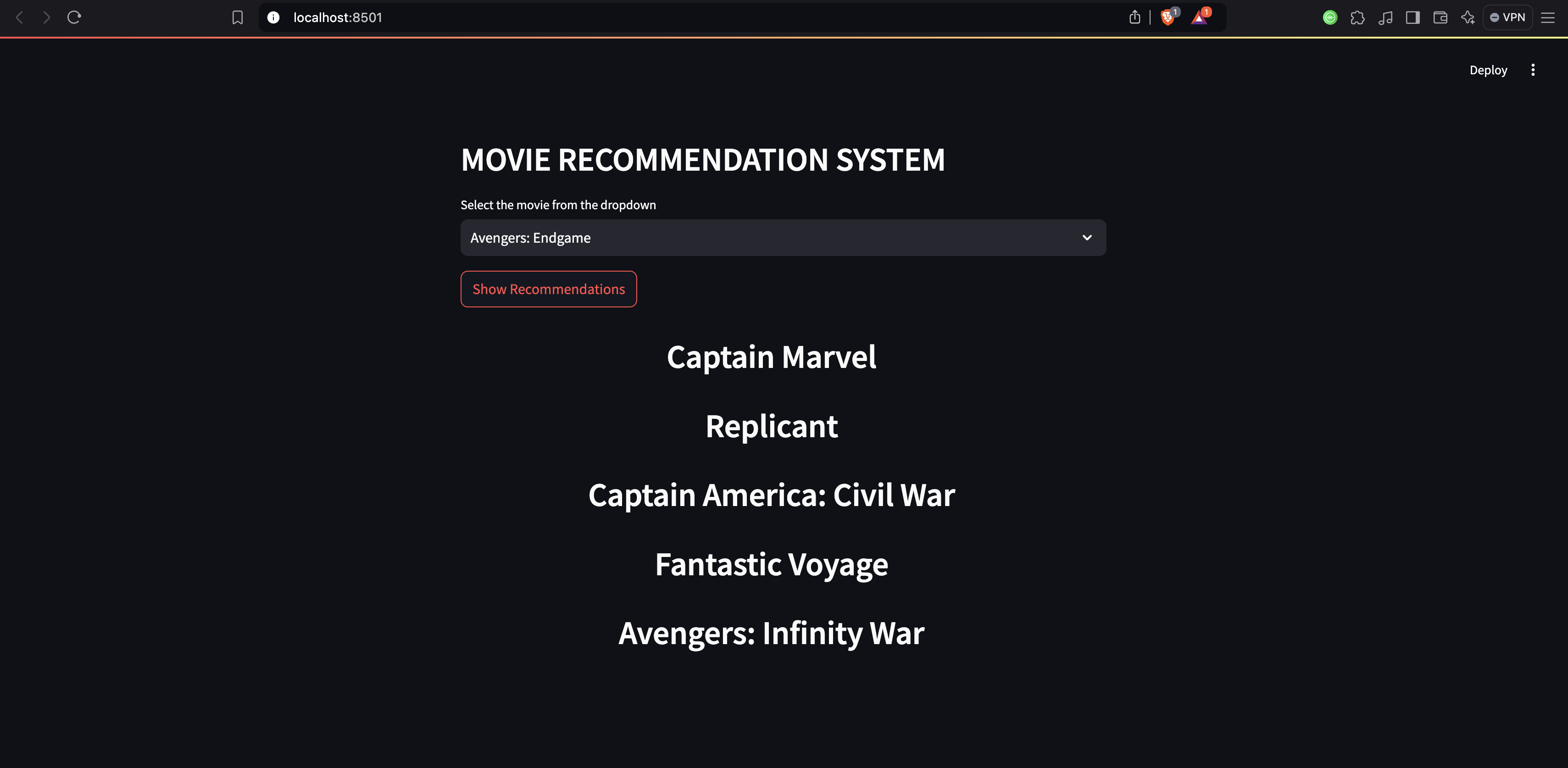MOVIE-RECCOMNDATION